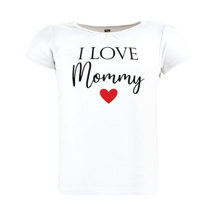Hudson Baby Unisex Baby Short Sleeve T-Shirts, Girl Mommy Red Black, 4T