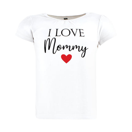 Hudson Baby Unisex Baby Short Sleeve T-Shirts, Girl Mommy Red Black, 4T