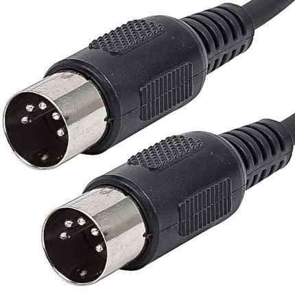 Monoprice MIDI Cable with 5 Pin DIN Plugs, 3-Feet, Black (108532)