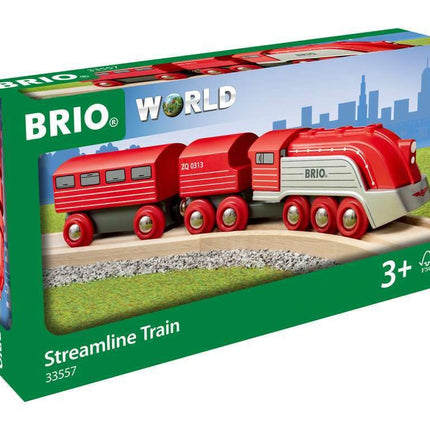 BRIO World Streamline Toy Train for Kids Age 3 Years Up - Wooden Railway Set Add On Accessories