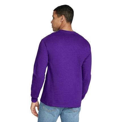 Gildan Unisex's Ultra Cotton Long Sleeve T-Shirt, Style G2400, Multipack, Purple (3-Pack), XXL (Pack of 3)