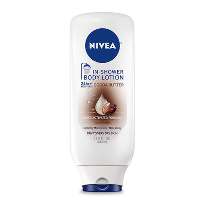 NIVEA In-Shower Cocoa Butter Body Lotion, 13.5 Oun