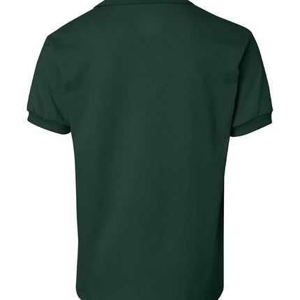 Polo en jersey Eco Smart à manches courtes pour garçons Hanes, vert forêt, TP