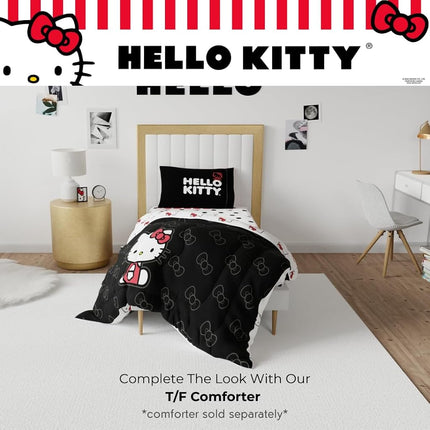 Franco Hello Kitty Bedding Super Soft Microfiber 3 Piece Twin Sheet Set, (Official Licensed Product)