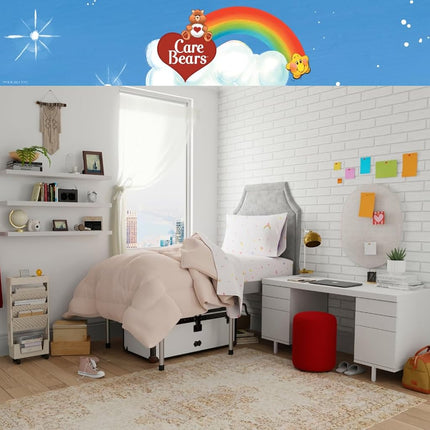 Franco Collectibles Care Bears Retro Bedding Super Soft Microfiber Sheet Set, Twin XL, College Dorm Essentials (Officially Licensed Product)