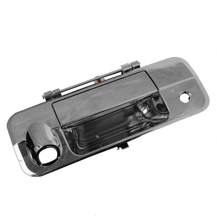 TRQ Chrome Tailgate Handle Reverse Backup Camera Kit Set Compatible with Tundra Pickup Truck