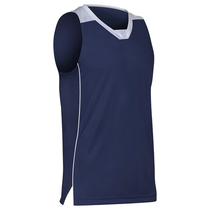 CHAMPRO Camiseta de baloncesto Prime para niño, azul marino, blanco