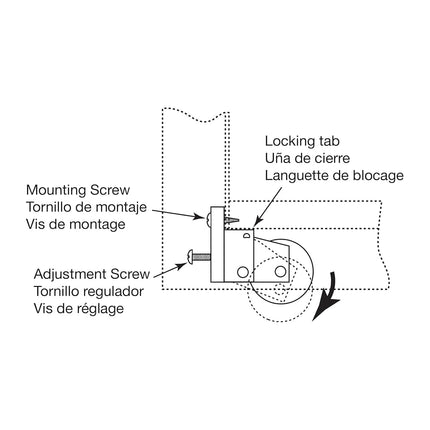 Prime-Line Products B 669 Screen Door Roller Assembly, 7/8-Inch Steel Ball Bearing Wheel, Crossly