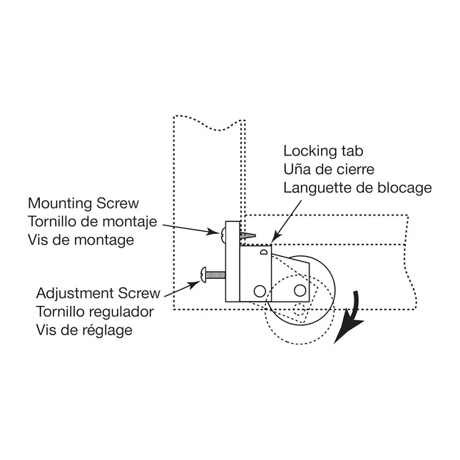 Prime-Line Products B 669 Screen Door Roller Assembly, 7/8-Inch Steel Ball Bearing Wheel, Crossly