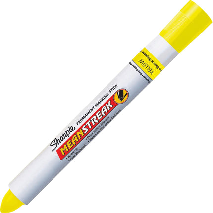 Sharpie Mean Streak Rotulador Indeleble, Punta Cónica, Amarillo (Paquete de 12)