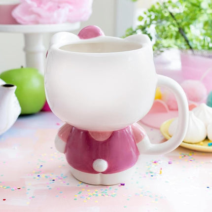 Sanrio Hello Kitty 3D Sculpted Ceramic Mug | BPA-Free Coffee Cup For Espresso, Caffeine, Cocoa