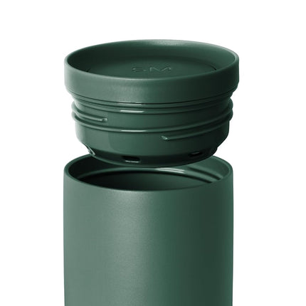 Simple Modern Travel Coffee Mug Tumbler with 360° Lid | Ceramic-Lined Insulated Stainless Steel Cold Brew Iced Coffee Cup Thermos | Gifts for Women Men Her Him | Voyager Signature | 12oz | Forest