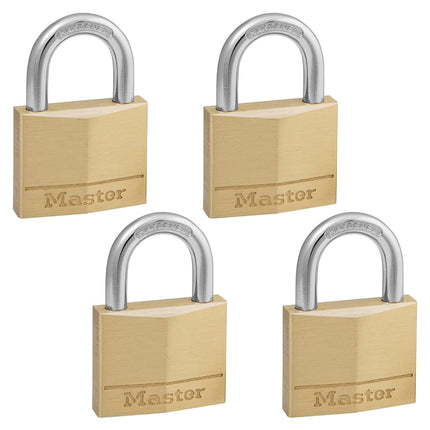 Master Lock Solid Brass Padlock with Key – 40mm Bo