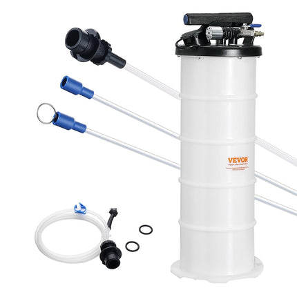 VEVOR 6.5L Pneumatic/Manual Oil Extractor Pump, Fluid Extractor Pump for Automotive Fluids Vacuum Evacuation, Oil Change & Fluid Change Tool with Dipstick and Suction Hose