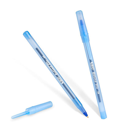 BIC Round Stic Xtra Life Ballpoint Pen, Medium Point (1.0mm), Blue, Flexible Round Barrel For Writing Comfort, 60-Count