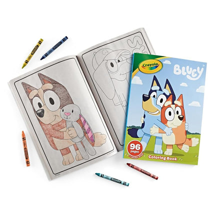 Crayola Bluey Coloring Book, Bluey Stickers Included, Gift for Girls & Boys, 96 Coloring Pages with Sticker Sheet