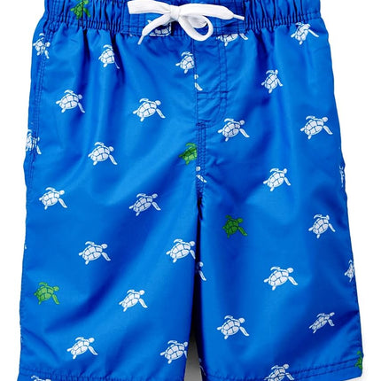 Kanu Surf Boys' Big Terrapin Turtle Quick Dry Beach Board Shorts Swim Trunk, Royal Blue, Medium (10/12)