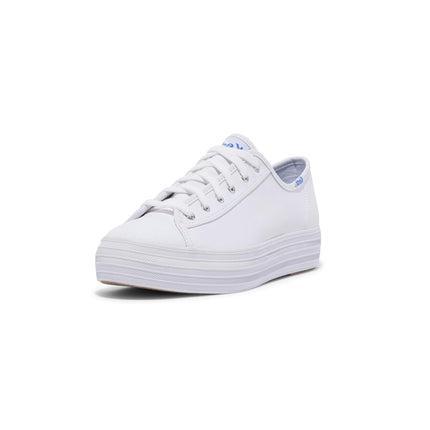 Keds Women's Triple Kick Sneaker, White White 10, 8.5 UK