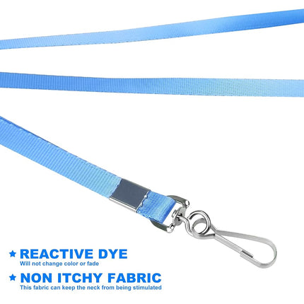 Bulk Lanyards Lanyards for ID Badges,Lanyards with Swivel Hook Clips for Name Tag Lanyard ID Holder (Light Blue, 100 packs)