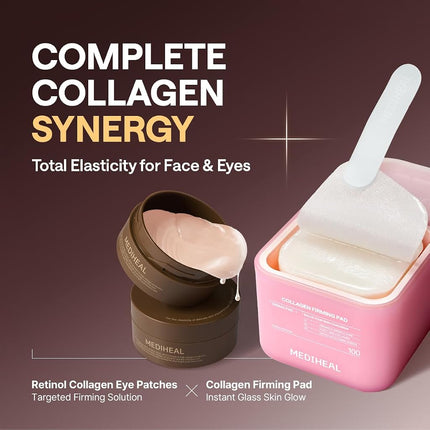 MEDIHEAL 95% Retinol & Collagen Under Eye Patches, Wrinkle Care (60 Count)