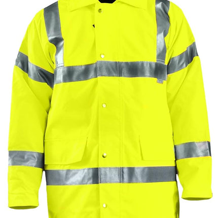 OccuNomix LUX-TJFS-YL Premium Five-Way (5-in-1) Parka Jacket, Class 3, 100% ANSI Polyester, Yellow, Large