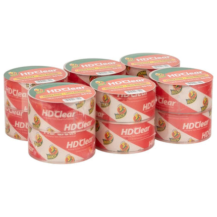 Duck Brand HD Clear Heavy Duty Packing Tape Refill for Moving, Shipping and Mailing, 3" Core, Clear, 1.88" x 54.6 yd, 12 Rolls (287733)
