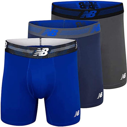 New Balance Men's 6" Boxer Brief Fly Front with Po
