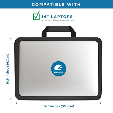 LapGear Compact Lap Desk - Black - Fits up to 13.3 Inch Laptops - Style No. 43108