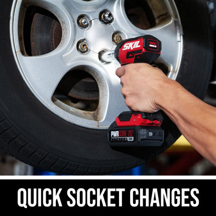 Brushless 20V 3/8" Compact Impact Wrench w/Batt & PWRJump