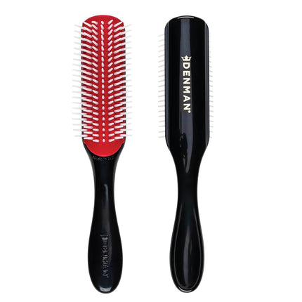 Denman Curly Hair Brush D3 (Black & Red) 7 Row Sty