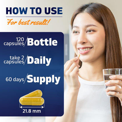 Vitamatic NAC Supplement N-Acetyl-L-Cysteine (NAC) with Milk Thistle 50:1 Extract - Supports Immune, Respiratory, Liver Health, 1200 mg per Serving, 120 Veg Capsules…