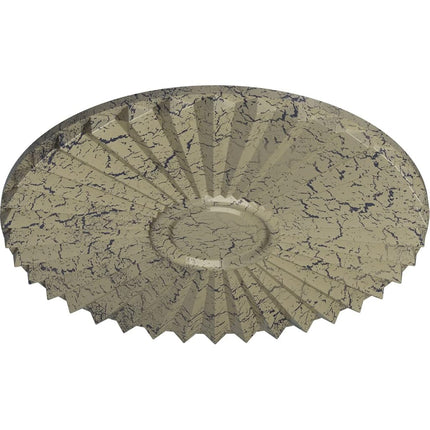 19 3/4"OD x 1 3/8"P Shakuras Ceiling Medallion (For Canopies up to 5"), Hand-Painted Castle Stone Crackle