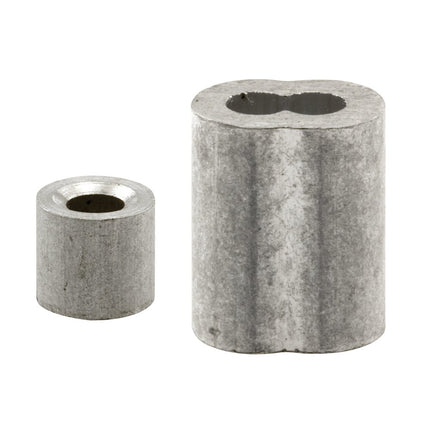 Prime-Line GD 12152 Ferrules and Stops, 5/32 inch, Aluminum (2-Pack)