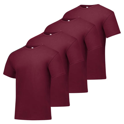 Hanes Men's ComfortSoft T-Shirt (Pack of 4),Maroon