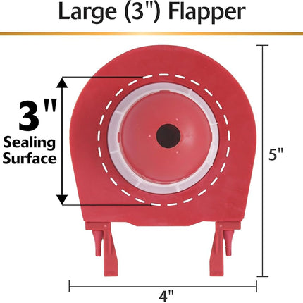 Korky 3062BP Toilet Flapper, Red Toilet Flusher