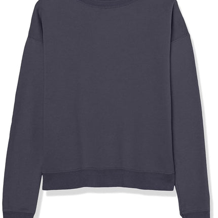 Hanes Originals Women's Fleece Sweatshirt, Midweight Sweatshirt for Women, Placed Flowers, Anchor Slate, XXL