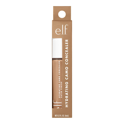 e.l.f, Corrector Hidratante Camo, Ligero, Cobertura Completa, Larga Duración, Oculta, Corrige, Cubre, Hidrata, Ilumina, Tan Walnut, Acabado Satinado, 25 Tonos, Uso Durante Todo el Día, 0.20 Fl Oz