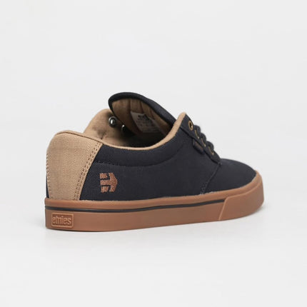Etnies Jameson 2 Eco Sustainable Skate Style, Reinforced Cupsole, Cushioned Feel, Everyday Sneakers, Vegan - Navy/Gum/Gold - 7,5