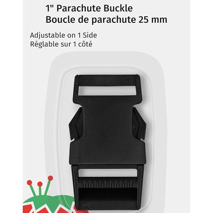 Dritz Parachute Buckle for 1-Inch Strap, Black, 2.