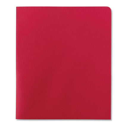 Carpeta Smead Lockit de dos bolsillos de gran resistencia, tamaño carta, roja, 25 por caja (87980)