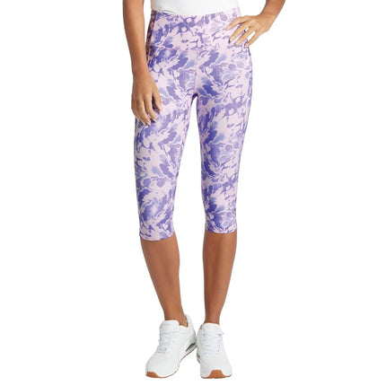 Skechers Women's GO Walk Printed Capri, Purple/Whi