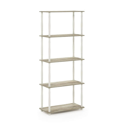 Furinno TURN-S-TUBE Storage Shelves, 5-Tier Book S
