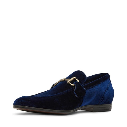 Steve Madden Men's Madly Loafer, Navy Velvet, 6.5 UK