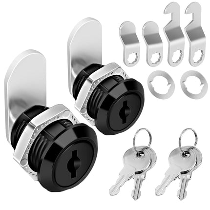 Cam Locks Cabinet Lock Keyed Alike, Black Finish 5