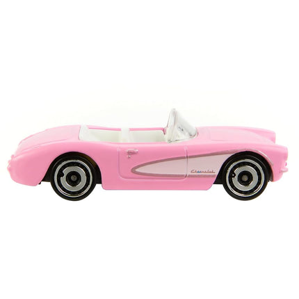 Hot Wheels  Barbie Die-Cast Pink Corvette in 1:64 Scale, Toy Car Modelled on the Corvette in Barbie The Movie with Film-Themed Packaging, HPR54