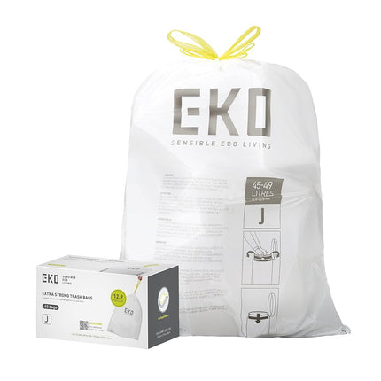 EKO 12.9 Gallon / 45-49 Liter, 60 Count Drawstring