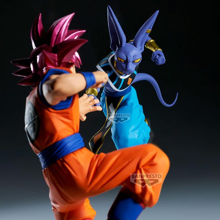BANPRESTO Beerus (Vs Goku Super Saiyan God) Dragon Ball Super Action Figure - Match Makers 15cm - Multicolor BP29201P - Collectible Figure - Optimal for Anime Fans