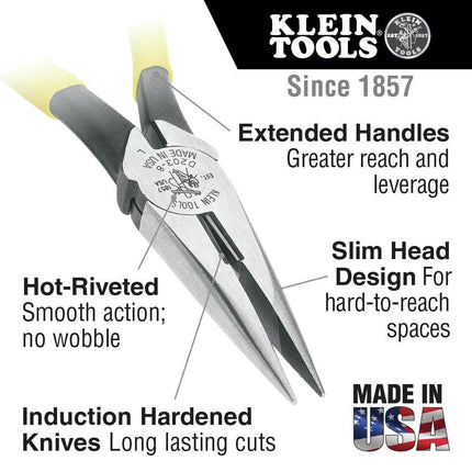 PLIERS STANDARD LONG NOSE 6.63"