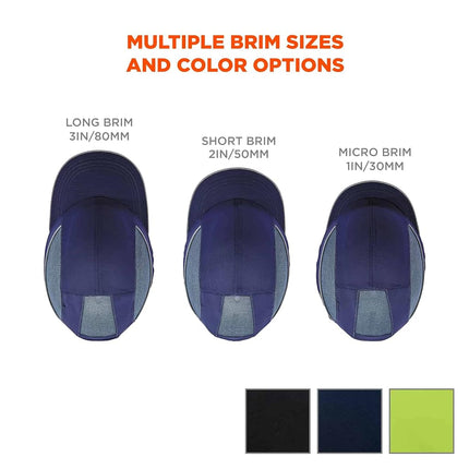 Safety Bump Cap, Baseball Hat Style, Comfortable Head Protection, Long Brim, Skullerz 8950