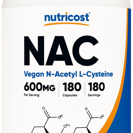 Nutricost N-Acetyl L-Cysteine (NAC) 600mg, 180 Cap